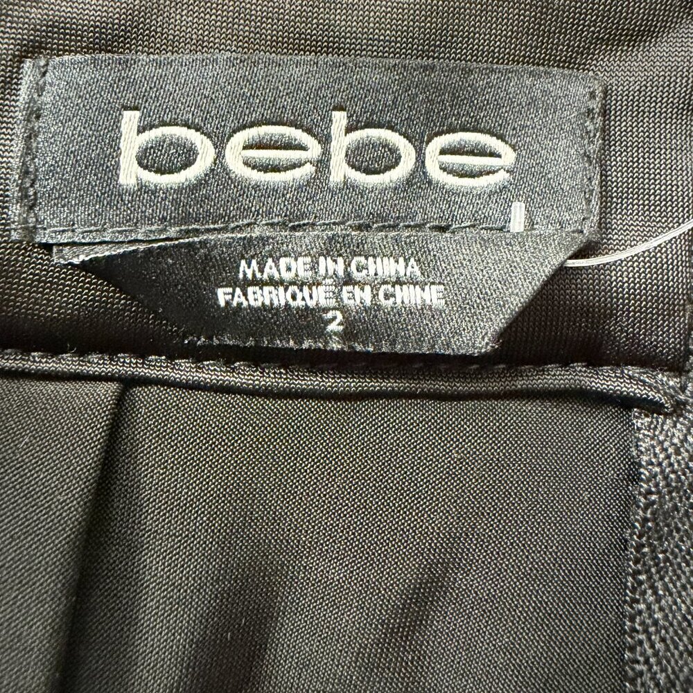Bebe Floral Mesh Overlay Mini Skirt Skort Women’s Small High Waist Cocktail NWT - Picture 8 of 14
